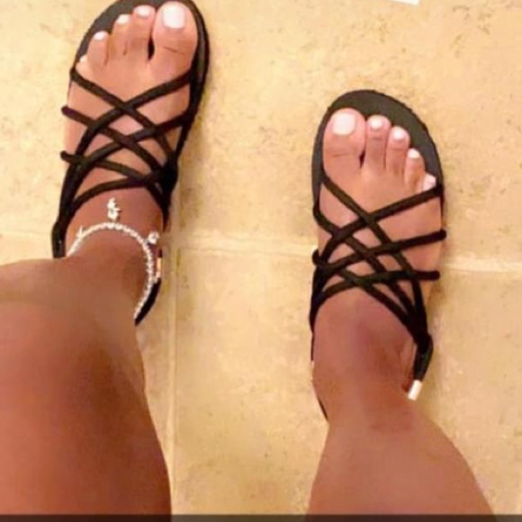 Teal Rope Sandals - Picture 2 of 2